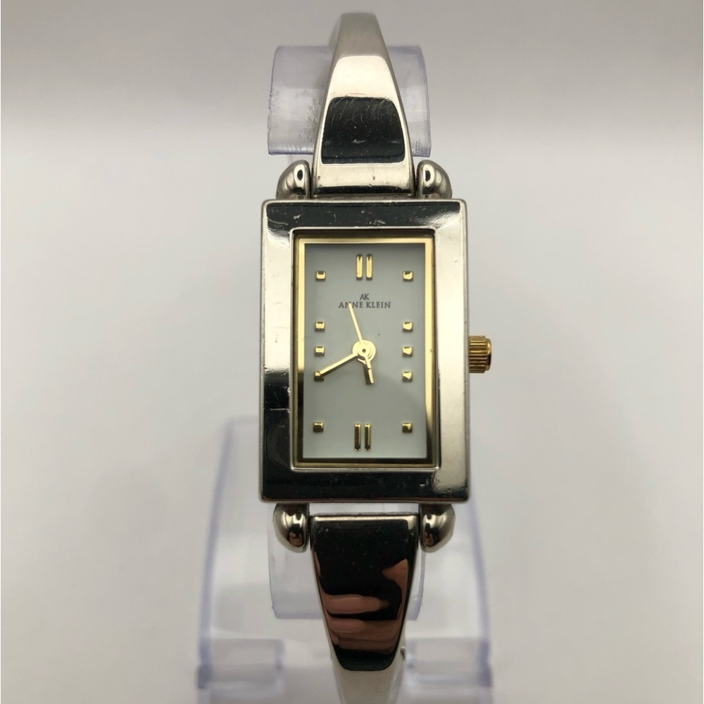 Anne Klein Silver Gold Bezel Women’s Watch (New Battery) Beautiful 65:6mm Wrist